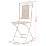 Garten-Bistrotisch und Stühle, 3 Stück, weißer Stahl von vidaXL, Gartensets - Ref: Foro24-43149, Preis: 188,86 €, Rabatt: %