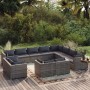 Garden furniture set 12 pieces and gray synthetic rattan cushions by , Garden sets - Ref: Foro24-3102893, Price: 1,00 €, Disc...