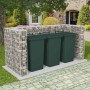 Gabions to hide a triple container 250x100x120 cm by vidaXL, Waste container supports - Ref: Foro24-142560, Price: 167,45 €, ...