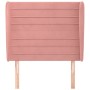 Headboard with pink velvet ears 93x23x118/128 cm by , Headboards and footboards - Ref: Foro24-3118137, Price: 80,13 €, Discou...