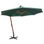 Hanging parasol 350 cm with green wooden pole by vidaXL, Umbrellas - Ref: Foro24-42965, Price: 227,89 €, Discount: %