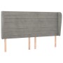 Headboard with light gray velvet ears 183x23x118/128 cm by , Headboards and footboards - Ref: Foro24-3118156, Price: 137,60 €...