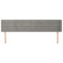 Light gray velvet headboard 183x16x78/88 cm by , Headboards and footboards - Ref: Foro24-3118968, Price: 75,99 €, Discount: %