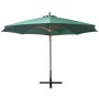 Hanging parasol 350 cm with green wooden pole by vidaXL, Umbrellas - Ref: Foro24-42965, Price: 227,89 €, Discount: %