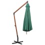 Hanging parasol 350 cm with green wooden pole by vidaXL, Umbrellas - Ref: Foro24-42965, Price: 227,89 €, Discount: %