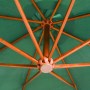 Hanging parasol 350 cm with green wooden pole by vidaXL, Umbrellas - Ref: Foro24-42965, Price: 227,89 €, Discount: %