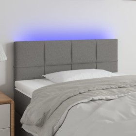 Cabecero con LED de tela gris oscuro 90x5x78/88 cm de , Cabeceros y pies de cama - Ref: Foro24-3121595, Precio: 52,07 €, Desc...