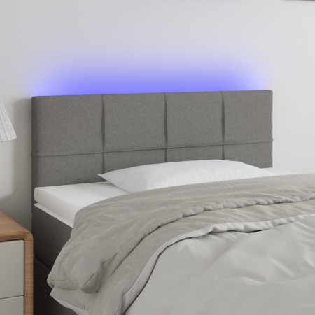 Kopfteil mit LED aus dunkelgrauem Stoff 90x5x78/88 cm von , Kopf- und Fußteile - Ref: Foro24-3121595, Preis: 52,99 €, Rabatt: %