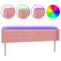 Pink velvet headboard with LED 183x16x78/88 cm by , Headboards and footboards - Ref: Foro24-3123441, Price: 76,17 €, Discount: %