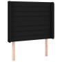 Black fabric headboard with LED 103x16x118/128 cm by , Headboards and footboards - Ref: Foro24-3124180, Price: 85,81 €, Disco...