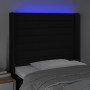 Kopfteil aus schwarzem Stoff mit LED 103x16x118/128 cm von , Kopf- und Fußteile - Ref: Foro24-3124180, Preis: 85,81 €, Rabatt: %