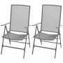 Stackable garden chairs 2 units gray steel by vidaXL, Garden chairs - Ref: Foro24-42716, Price: 114,42 €, Discount: %