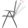 Stackable garden chairs 2 units gray steel by vidaXL, Garden chairs - Ref: Foro24-42716, Price: 109,38 €, Discount: %