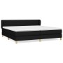 Cama box spring con colchón tela negro 200x200 cm de , Camas y somieres - Ref: Foro24-3126911, Precio: 628,07 €, Descuento: %