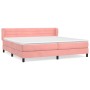 Box spring bed with pink velvet mattress 200x200 cm by , Beds and slatted bases - Ref: Foro24-3127576, Price: 544,80 €, Disco...