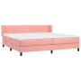 Box spring bed with pink velvet mattress 200x200 cm by , Beds and slatted bases - Ref: Foro24-3127576, Price: 544,80 €, Disco...