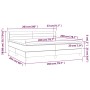 Box spring bed with pink velvet mattress 200x200 cm by , Beds and slatted bases - Ref: Foro24-3127576, Price: 544,80 €, Disco...