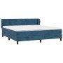 Box spring bed with dark blue velvet mattress 180x200 cm by , Beds and slatted bases - Ref: Foro24-3127569, Price: 521,43 €, ...