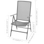 Stackable garden chairs 2 units gray steel by vidaXL, Garden chairs - Ref: Foro24-42716, Price: 109,38 €, Discount: %