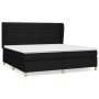 Cama box spring con colchón tela negro 200x200 cm de , Camas y somieres - Ref: Foro24-3128631, Precio: 707,85 €, Descuento: %