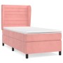 Box spring bed with pink velvet mattress 90x200 cm by , Beds and slatted bases - Ref: Foro24-3129254, Price: 361,31 €, Discou...