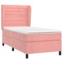 Box spring bed with pink velvet mattress 90x200 cm by , Beds and slatted bases - Ref: Foro24-3129254, Price: 361,31 €, Discou...