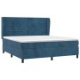 Cama box spring con colchón terciopelo azul oscuro 180x200 cm de , Camas y somieres - Ref: Foro24-3129289, Precio: 632,73 €, ...