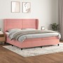 Cama box spring con colchón terciopelo rosa 200x200 cm de , Camas y somieres - Ref: Foro24-3129296, Precio: 635,09 €, Descuen...