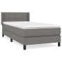 Box spring bed with dark gray fabric mattress 90x200 cm by , Beds and slatted bases - Ref: Foro24-3129682, Price: 306,13 €, D...