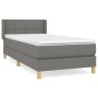 Box spring bed with dark gray fabric mattress 90x190 cm by , Beds and slatted bases - Ref: Foro24-3130234, Price: 301,14 €, D...