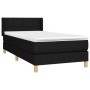 Cama box spring con colchón tela negro 90x200 cm de , Camas y somieres - Ref: Foro24-3130243, Precio: 272,02 €, Descuento: %