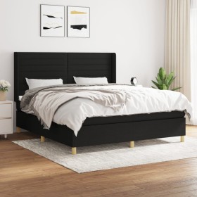 Box spring bed with black fabric mattress 180x200 cm by , Beds and slatted bases - Ref: Foro24-3132091, Price: 606,02 €, Disc...