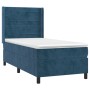 Box spring bed with dark blue velvet mattress 90x190 cm by , Beds and slatted bases - Ref: Foro24-3132715, Price: 378,88 €, D...