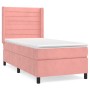 Cama box spring con colchón terciopelo rosa 90x200 cm de , Camas y somieres - Ref: Foro24-3132722, Precio: 363,71 €, Descuent...