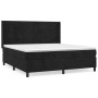 Cama box spring con colchón terciopelo negro 180x200 cm de , Camas y somieres - Ref: Foro24-3132755, Precio: 649,77 €, Descue...