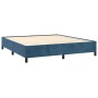 Box spring bed with dark blue velvet mattress 180x200 cm by , Beds and slatted bases - Ref: Foro24-3132757, Price: 581,99 €, ...