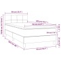 Boxspringbettmatratze und LED-Leuchten aus schwarzem Stoff 90x200 cm von , Betten und Lattenroste - Ref: Foro24-3133127, Prei...