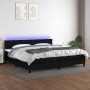 Boxspringbettmatratze und LED-Leuchten aus schwarzem Stoff 200x200 cm von , Betten und Lattenroste - Ref: Foro24-3133263, Pre...