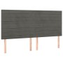 Cama box spring colchón y LED terciopelo gris oscuro 180x200 cm de , Camas y somieres - Ref: Foro24-3136198, Precio: 607,69 €...