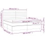 Cama box spring colchón y LED terciopelo rosa 200x200 cm de , Camas y somieres - Ref: Foro24-3136208, Precio: 624,80 €, Descu...