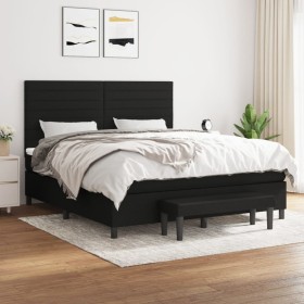 Box spring bed with black fabric mattress 180x200 cm by , Beds and slatted bases - Ref: Foro24-3136695, Price: 667,44 €, Disc...