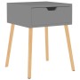 Mesita de noche madera de ingeniería gris 40x40x56 cm de vidaXL, Mesitas de noche - Ref: Foro24-326799, Precio: 63,75 €, Desc...