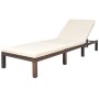 Lounger with brown synthetic rattan cushion by vidaXL, Loungers - Ref: Foro24-42845, Price: 135,62 €, Discount: %