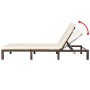 Lounger with brown synthetic rattan cushion by vidaXL, Loungers - Ref: Foro24-42845, Price: 135,62 €, Discount: %