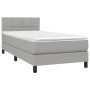 Box spring bed with light gray fabric mattress 80x200 cm by , Beds and slatted bases - Ref: Foro24-3140009, Price: 267,36 €, ...