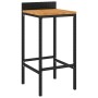 Bar table and garden stools 3 pieces made of acacia wood and black PE rattan by , Garden sets - Ref: Foro24-3187706, Price: 2...