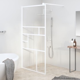 Accessible shower screen in white ESG glass 100x195 cm by , Shower walls and screens - Ref: Foro24-151870, Price: 149,39 €, D...