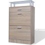 Mueble zapatero cajón y estante superior vidrio aspecto madera de , Zapateros y organizadores de calzado - Ref: Foro24-241245...