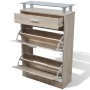 Mueble zapatero cajón y estante superior vidrio aspecto madera de , Zapateros y organizadores de calzado - Ref: Foro24-241245...