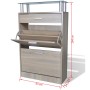 Mueble zapatero cajón y estante superior vidrio aspecto madera de , Zapateros y organizadores de calzado - Ref: Foro24-241245...